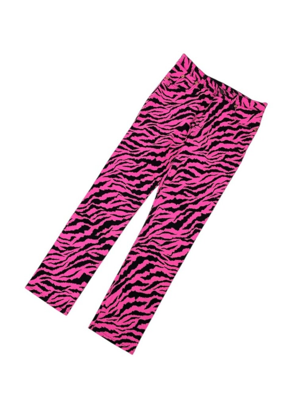Gucci Pants Leather Zebra Print Pink